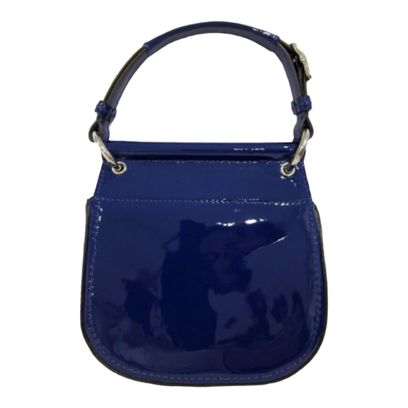 COACH "Mini Willis" COBALT Blue Patent Leather Crossbody Bag 21246 - Picture 2 of 10